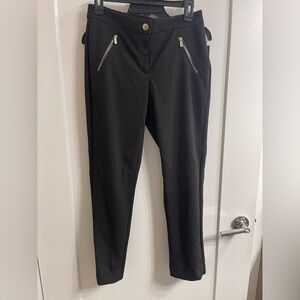 Karl Lagerfeld Black Trousers with Gold Button Detail